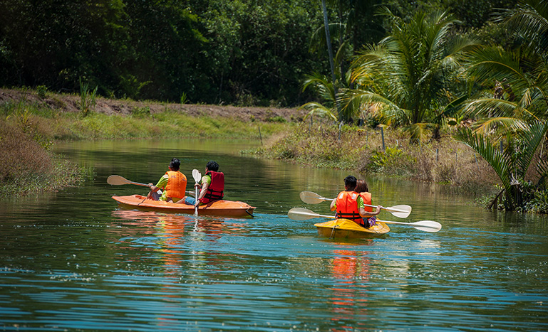 kayaking in Johor Bahru, Malaysia | Sinar Eco Resort